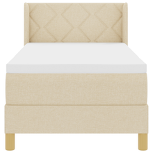 Boxspringbed met matras stof crèmekleurig 80x200 cm