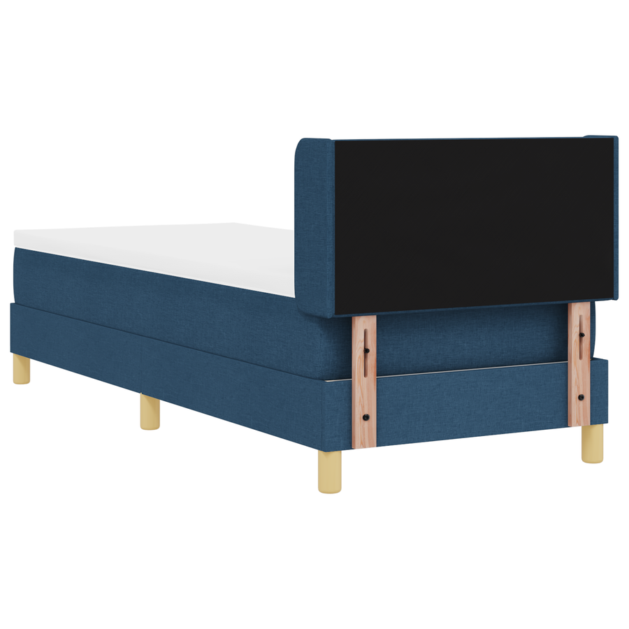 Boxspringbed met matras stof blauw 80x200 cm
