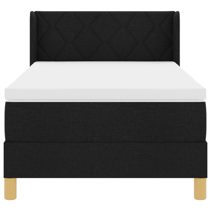 Boxspring Bed met Matras Zwart 90x190 cm Stof