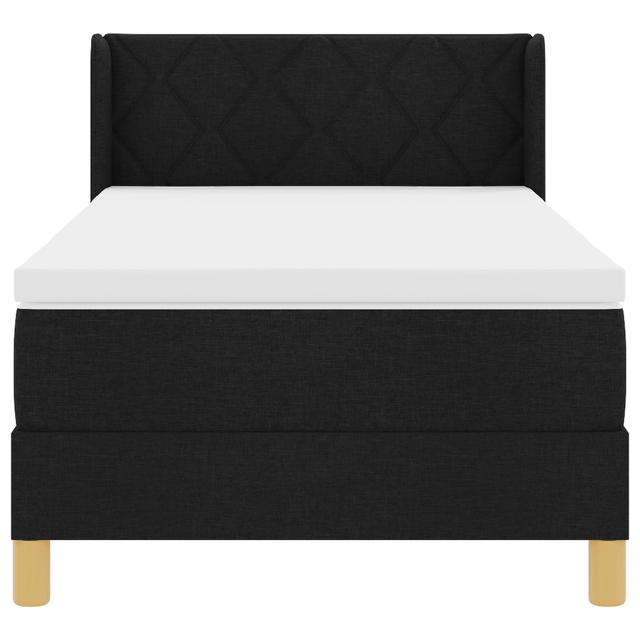 Boxspring Bed met Matras Zwart 90x190 cm Stof