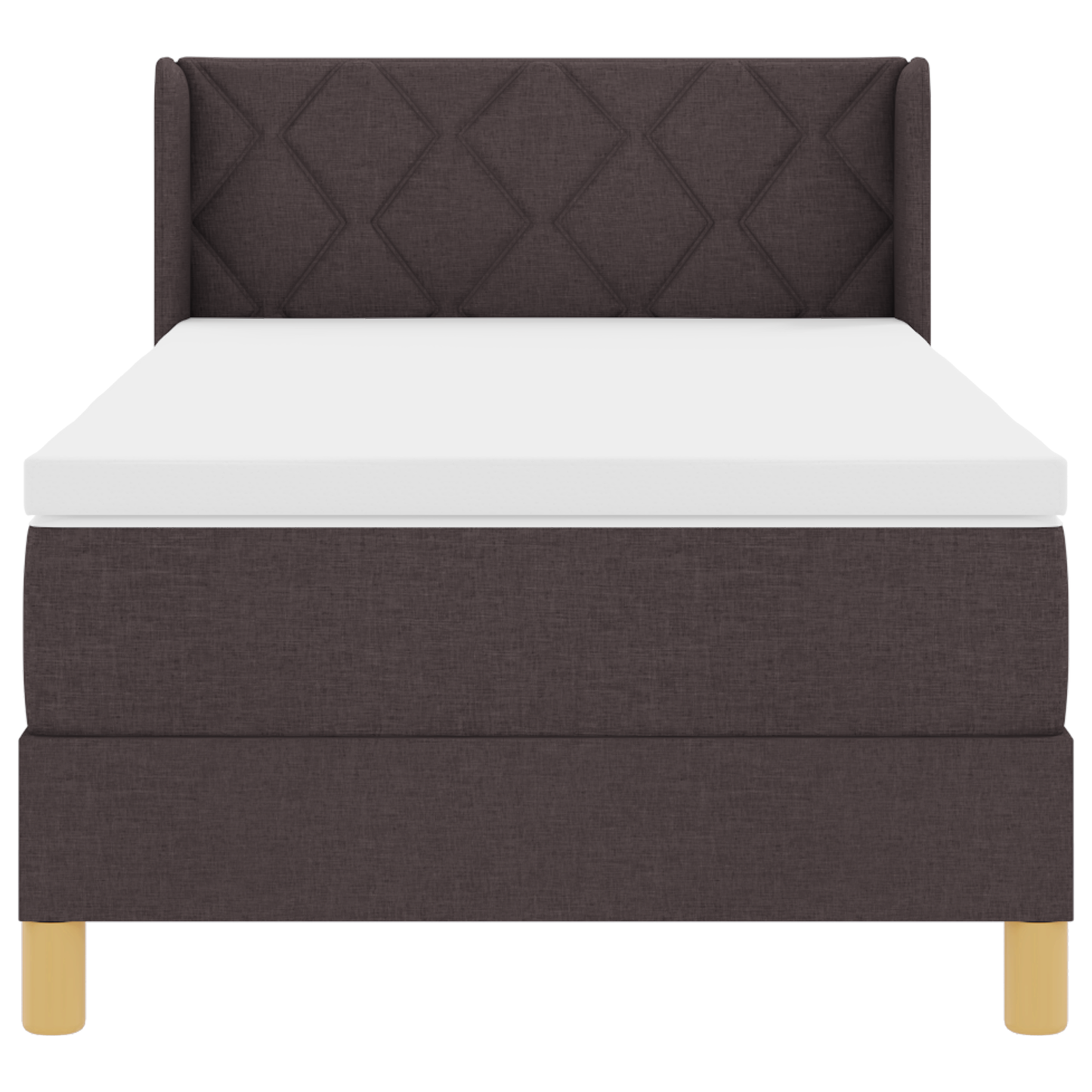 Boxspring Bed met Matras Donkerbruin 90x190 cm Stof