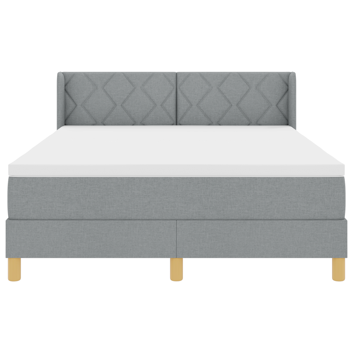 Boxspringbed met matras stof lichtgrijs 160x200 cm