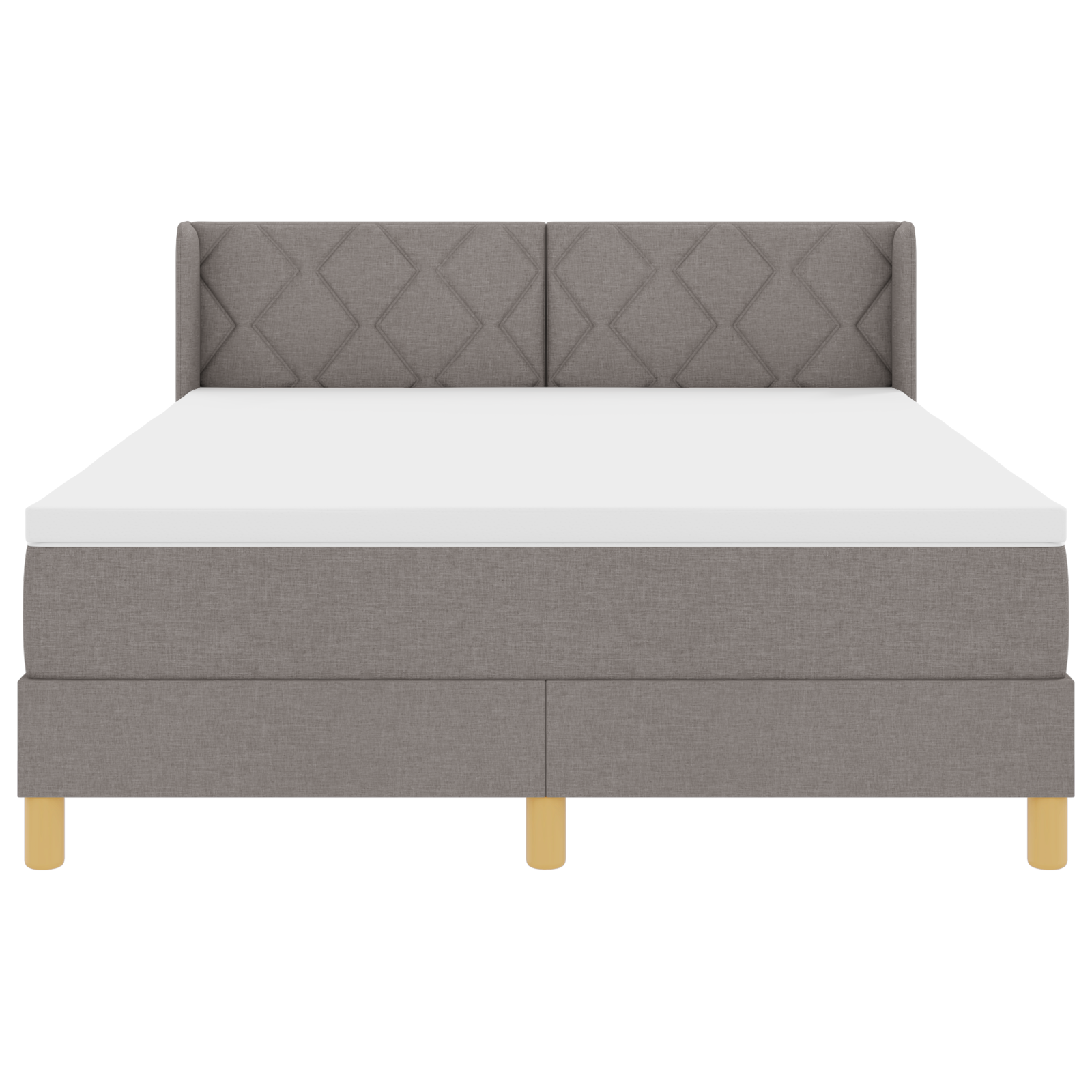Boxspringbed met matras stof taupe 160x200 cm