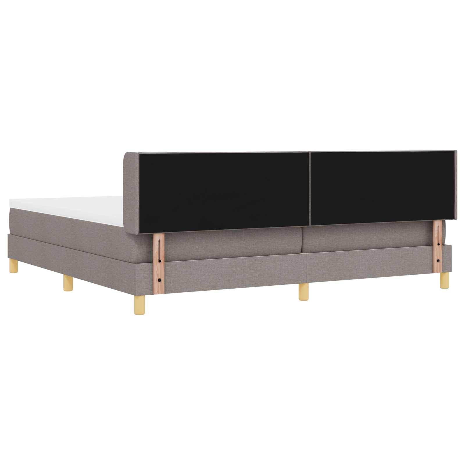 Boxspringbed met matras stof taupe 200x200 cm