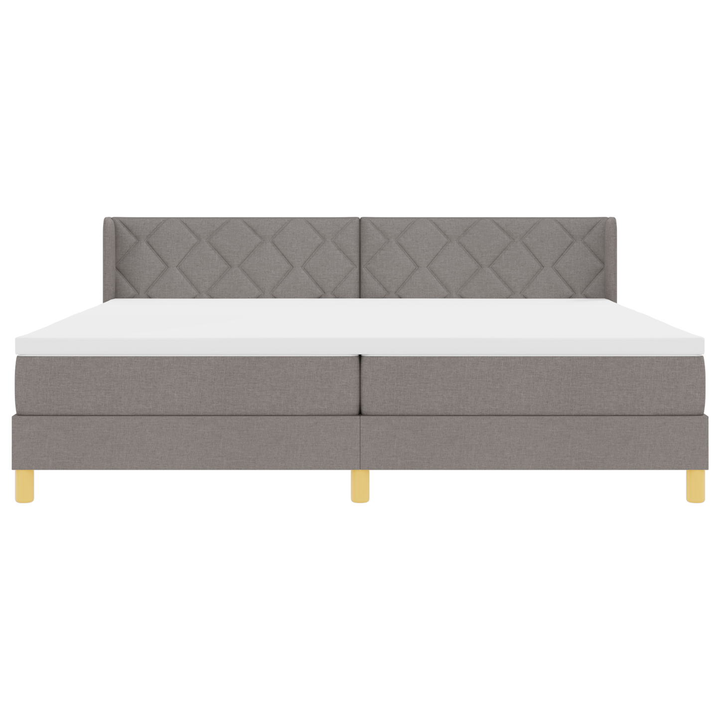 Boxspringbed met matras stof taupe 200x200 cm