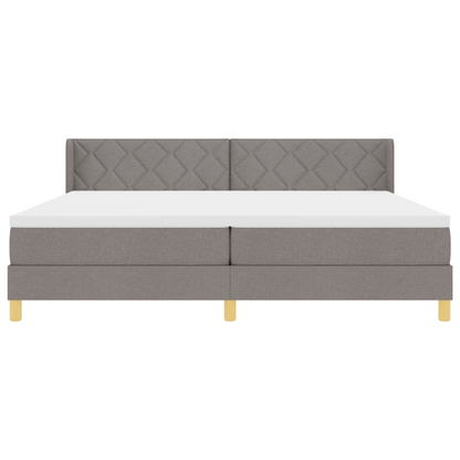 Boxspringbed met matras stof taupe 200x200 cm