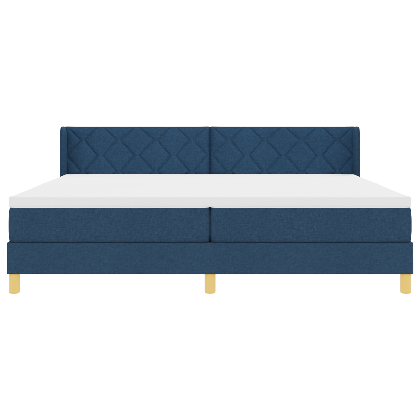 Boxspringbed met matras stof blauw 200x200 cm