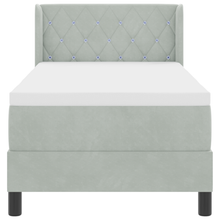 Boxspringbed met Matras Lichtgrijs 80x200 cm Fluweel