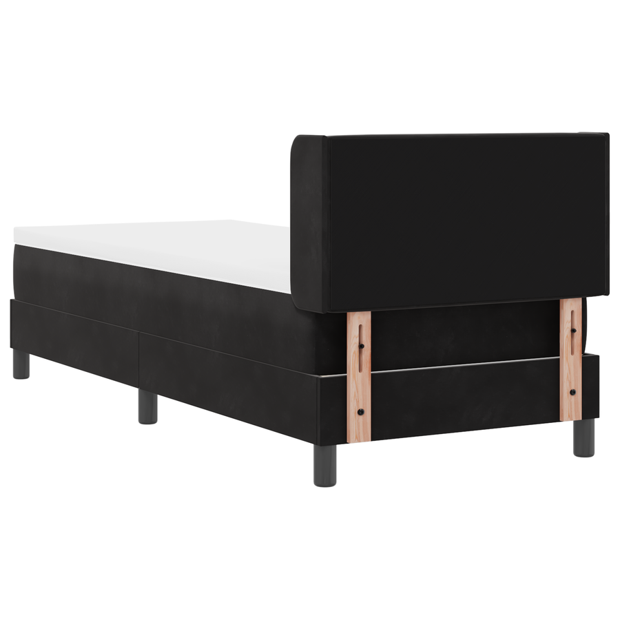 Boxspring Bed met Matras Zwart 80x200 cm Fluweel