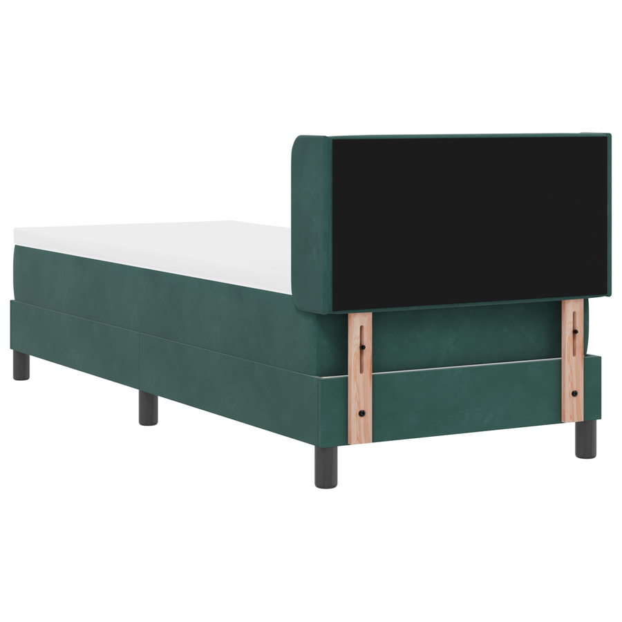 Boxspringbed met matras fluweel donkergroen 80x200 cm