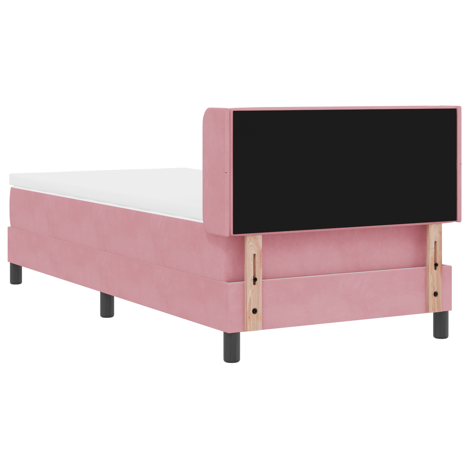 Boxspringbed met matras fluweel roze 90x200 cm