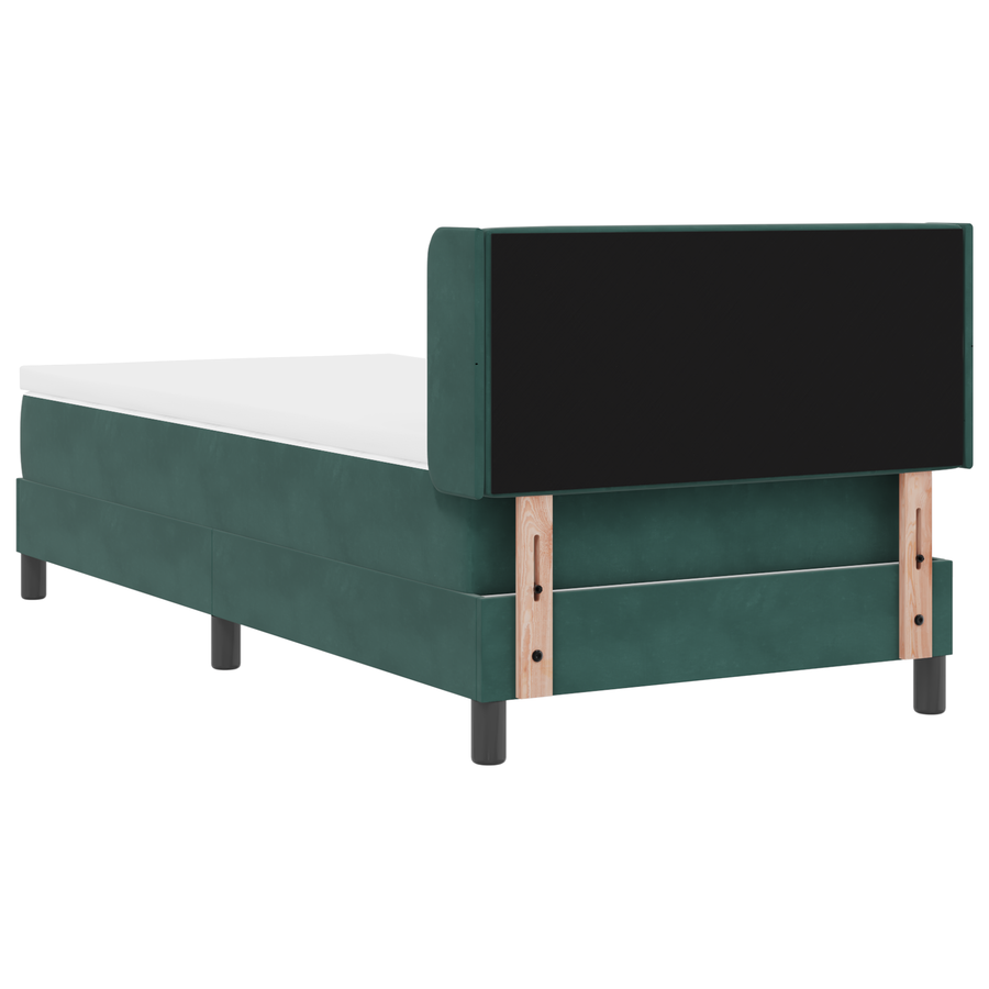 Boxspringbed met Matras Donkergroen 100x200 cm Fluweel