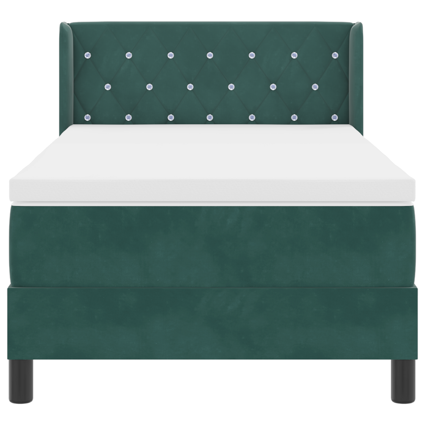 Boxspringbed met Matras Donkergroen 100x200 cm Fluweel