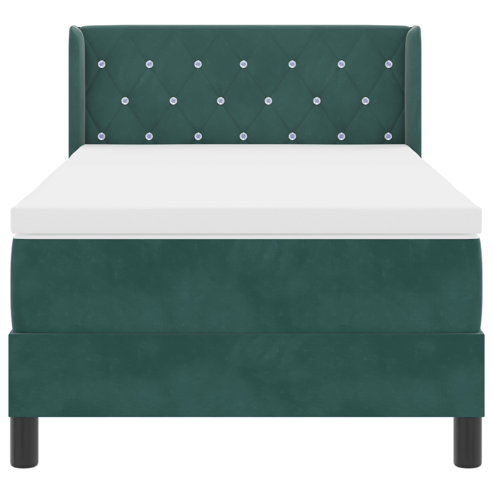 Boxspringbed met Matras Donkergroen 100x200 cm Fluweel