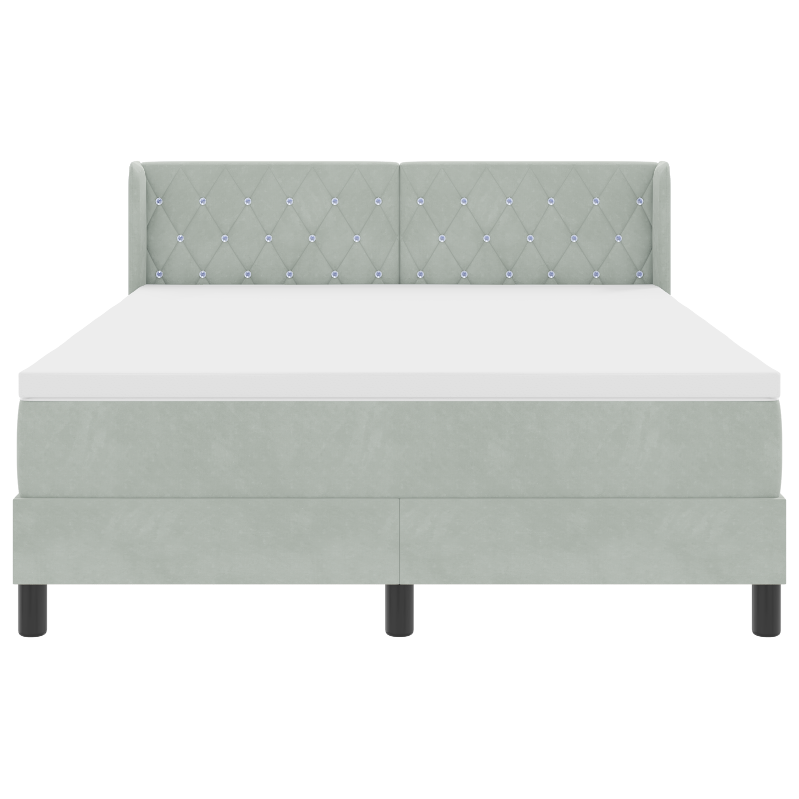 Boxspringbed met matras lichtgrijs 140x190 cm
