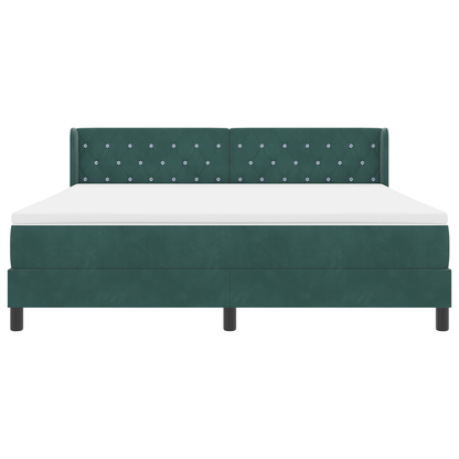 Boxspringbed met matras fluweel donkergroen 180x200 cm