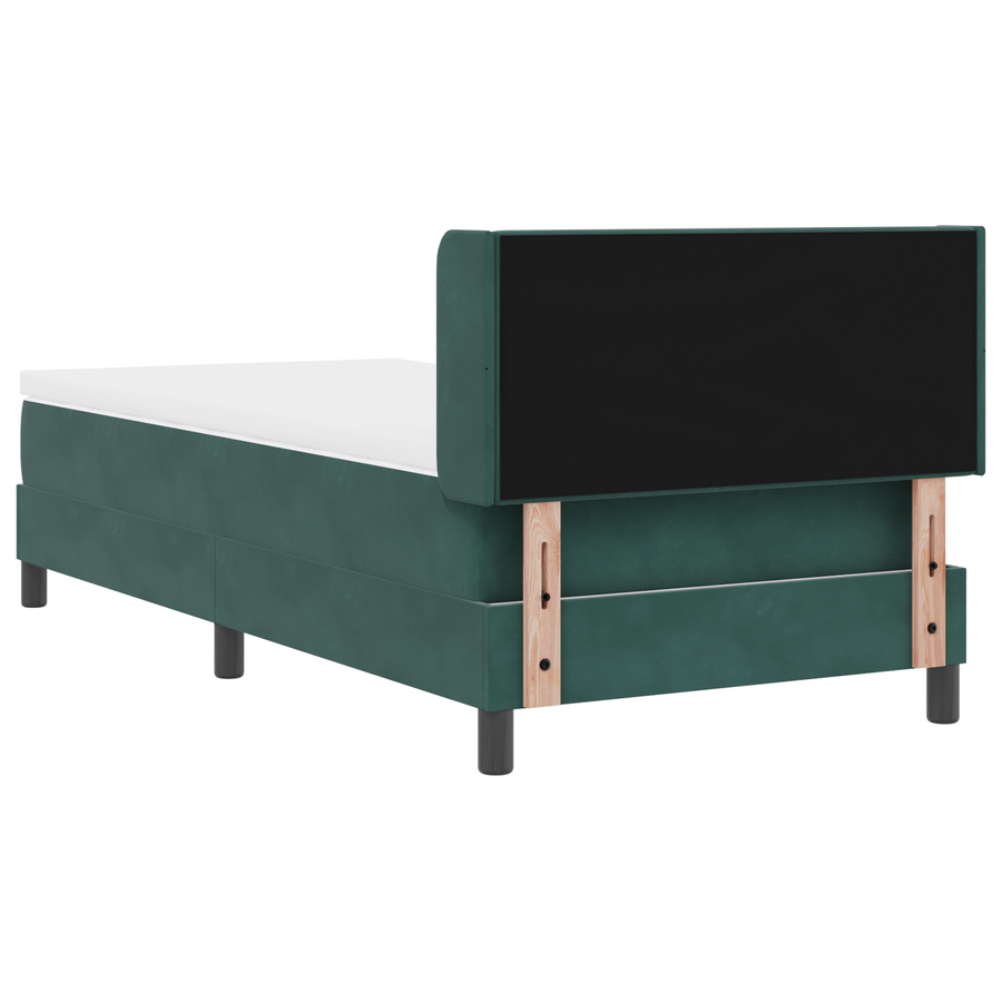 Boxspringbed met matras fluweel donkergroen 80x200 cm