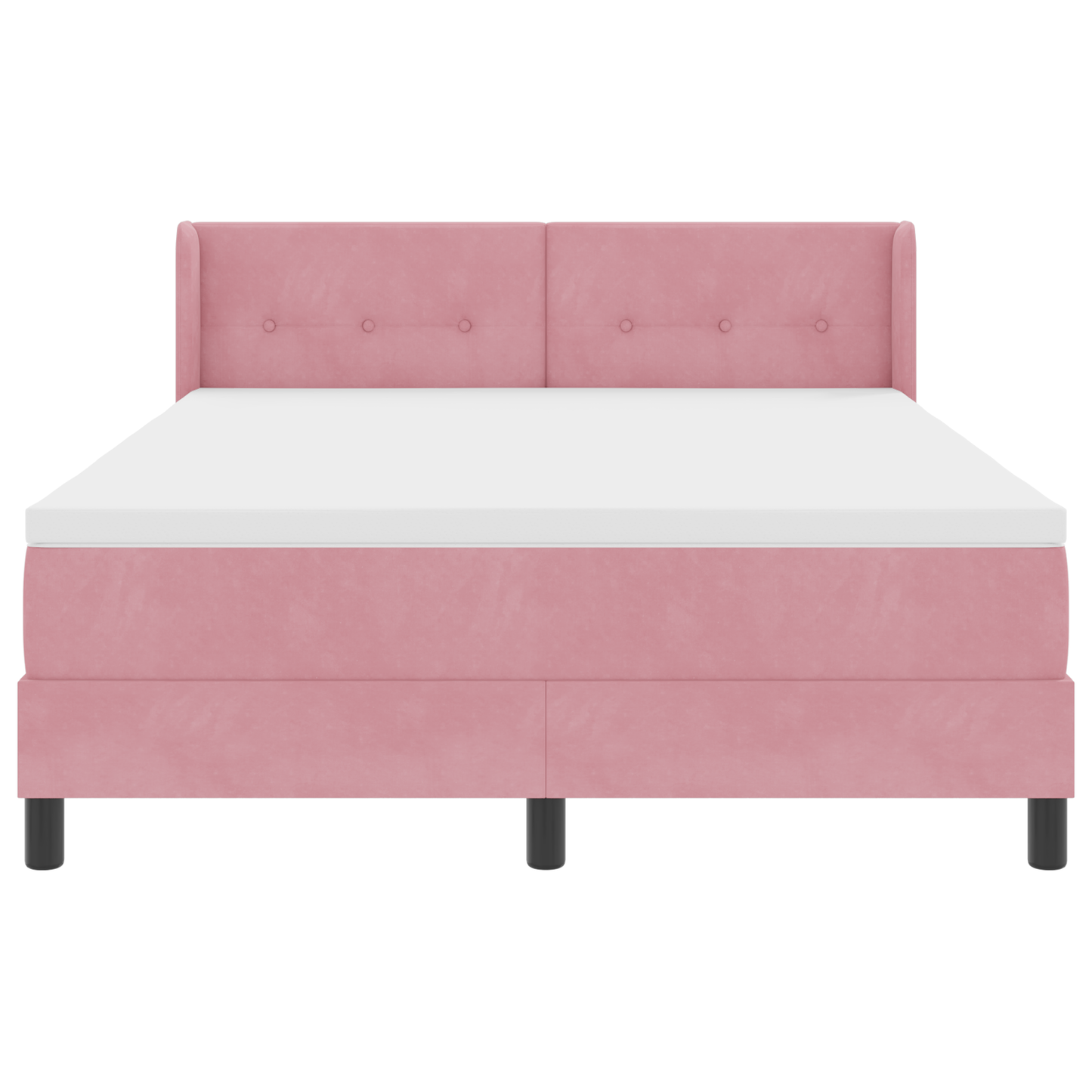 Boxspringbed met matras fluweel roze 160x200 cm