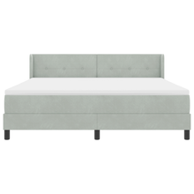 Boxspringbed met matras fluweel lichtgrijs 180x200 cm