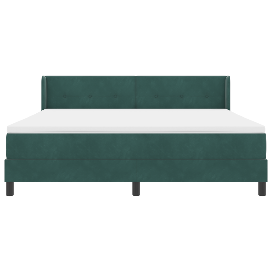 Boxspringbed met matras fluweel donkergroen 180x200 cm