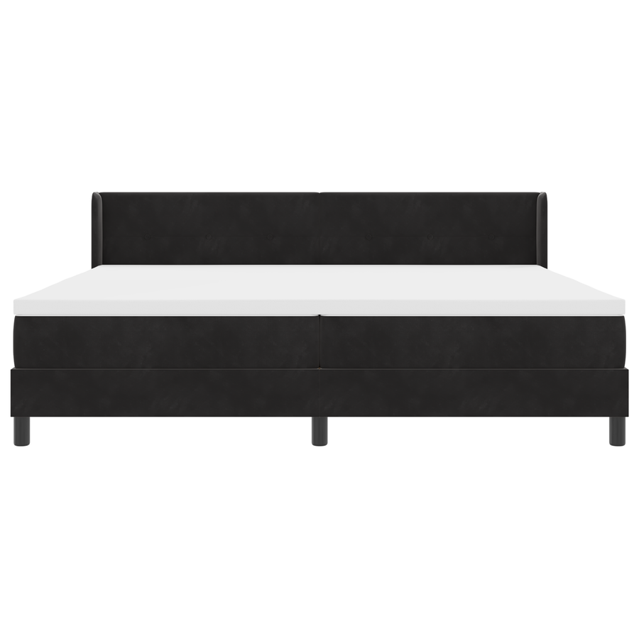 Boxspringbed met matras fluweel zwart 200x200 cm