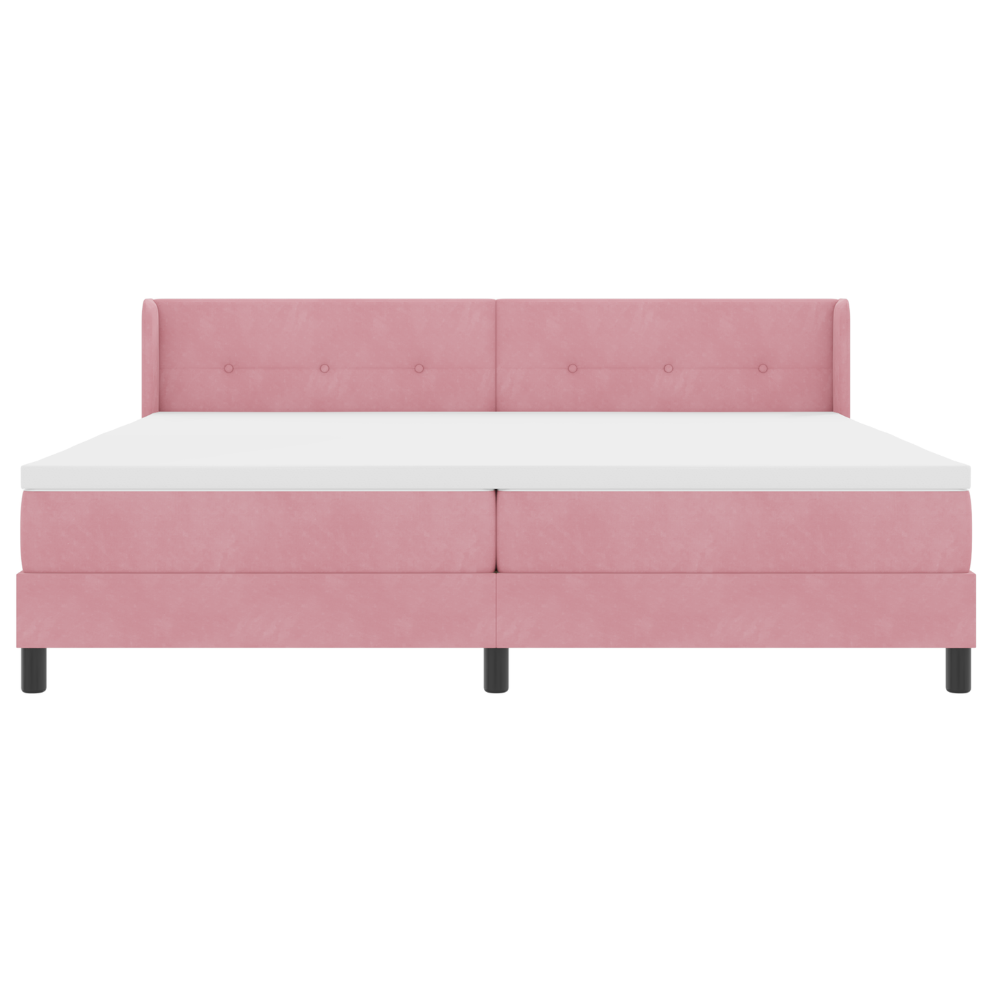 Boxspringbed met matras fluweel roze 200x200 cm