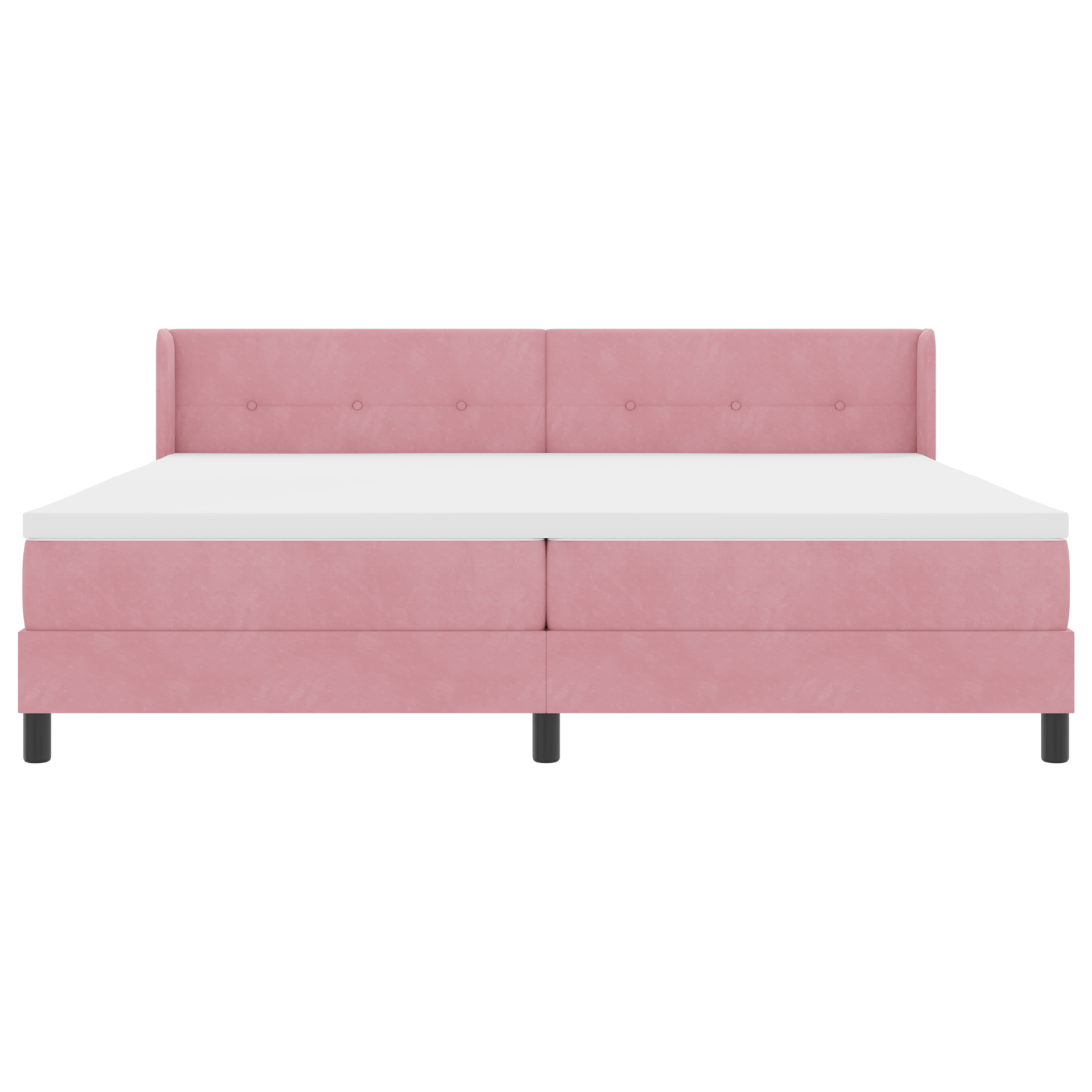Boxspringbed met matras fluweel roze 200x200 cm