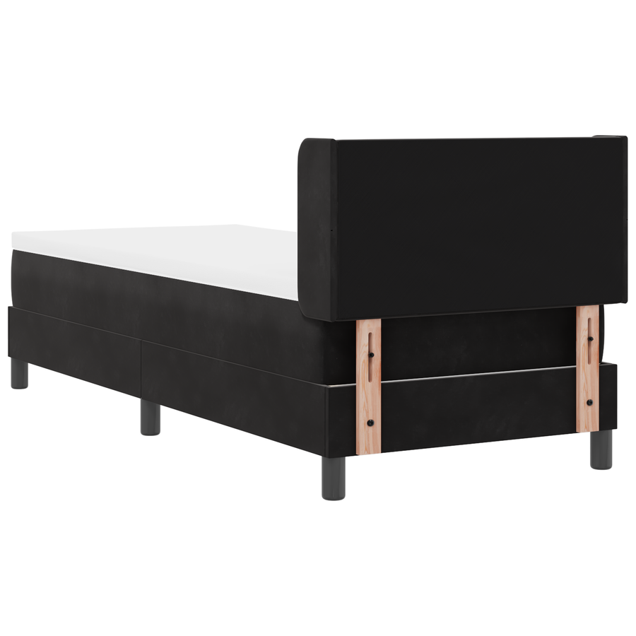 Boxspringbed met matras fluweel zwart 80x200 cm
