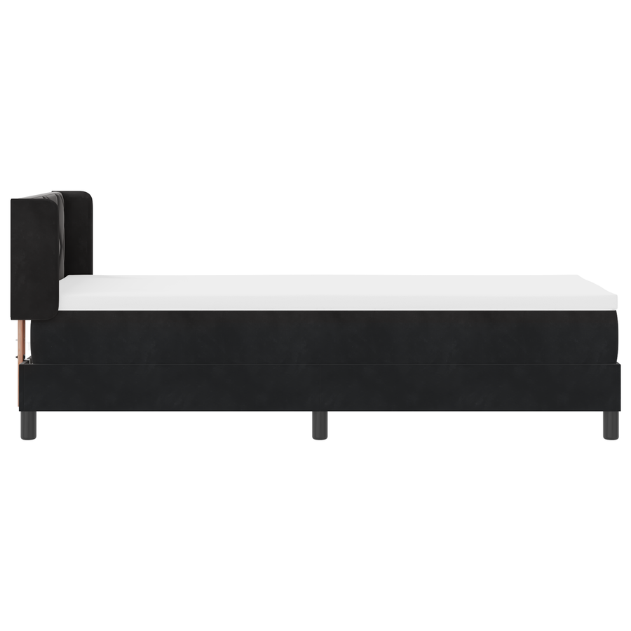 Boxspringbed met matras fluweel zwart 80x200 cm