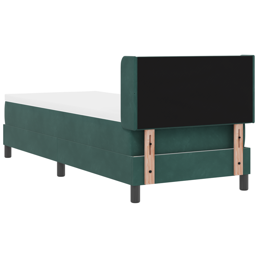 Boxspringbed met matras fluweel donkergroen 80x200 cm