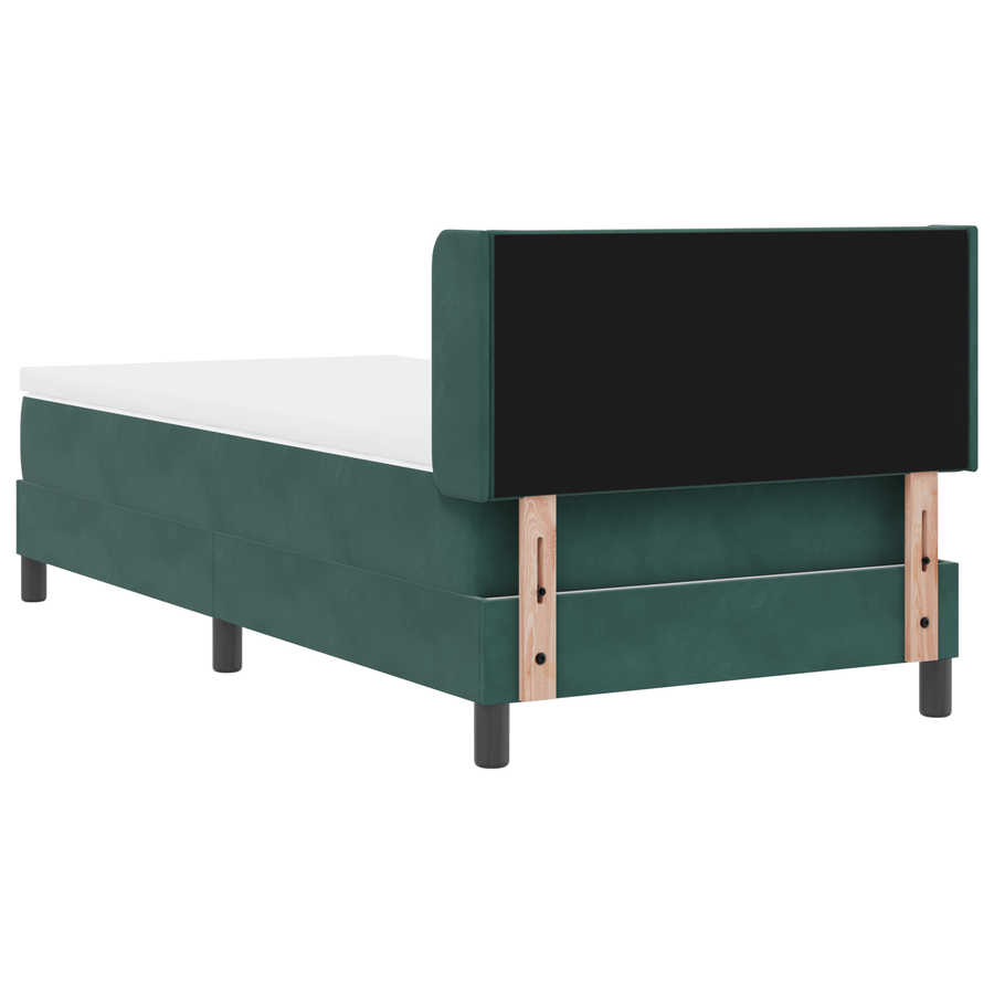 Boxspringbed met matras fluweel donkergroen 90x190 cm