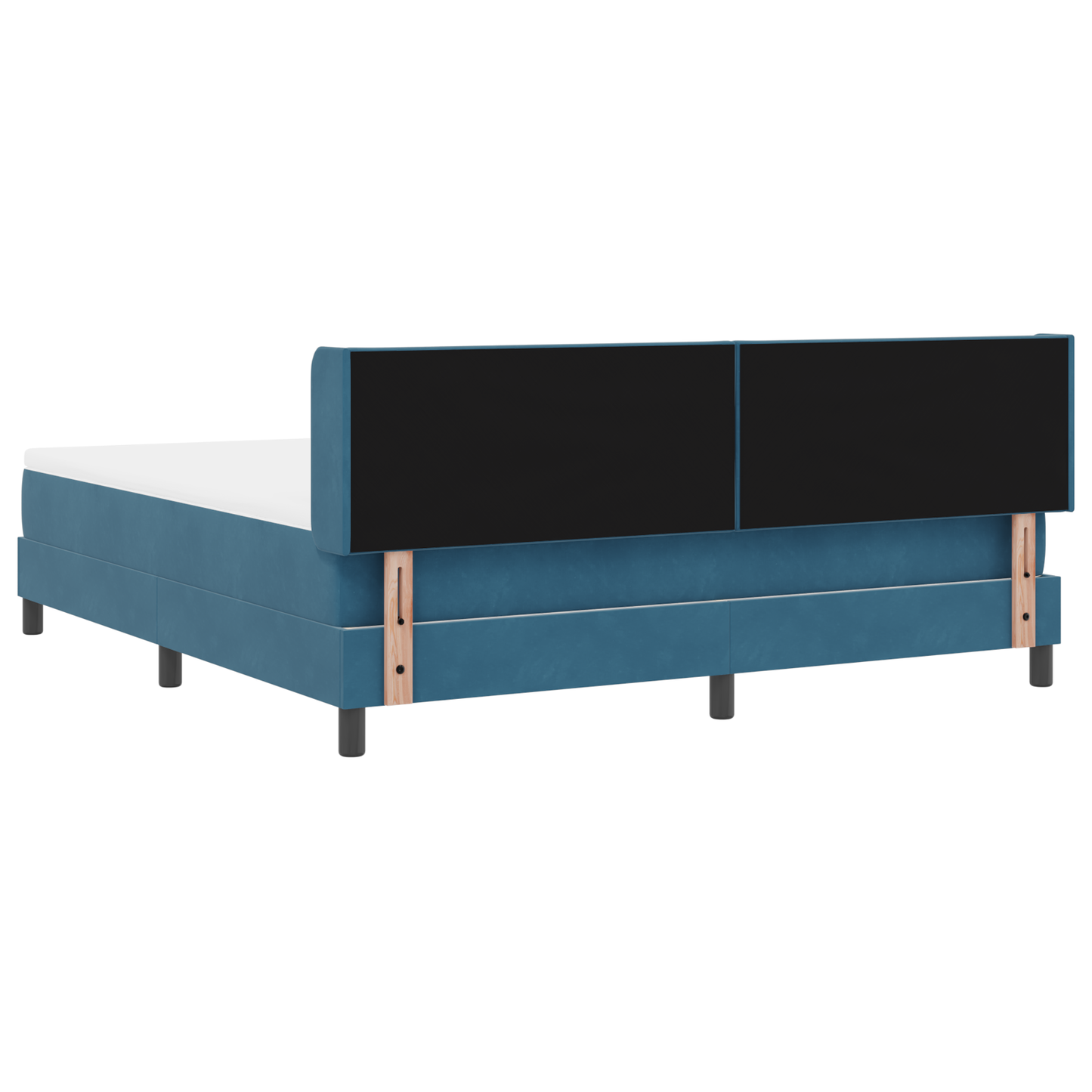 Boxspringbed met matras fluweel donkerblauw 180x200 cm