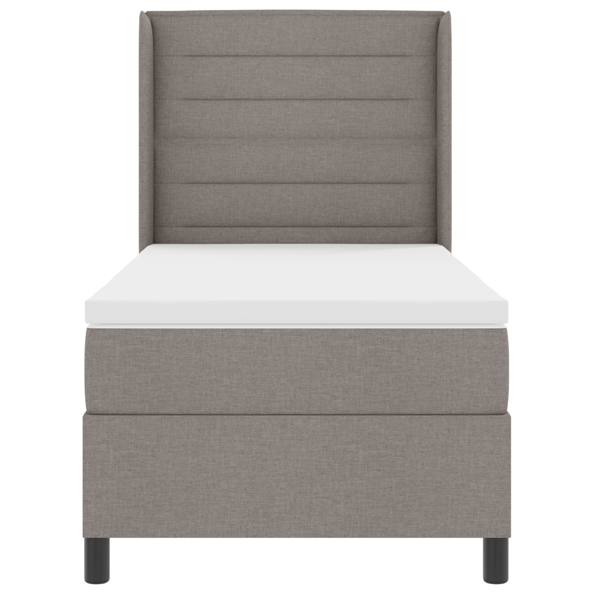 Boxspringbed met matras stof taupe 90x200 cm