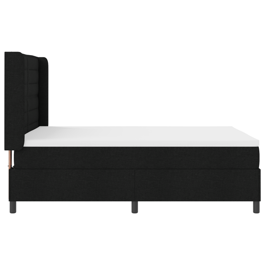 Boxspringbed met matras stof zwart 140x190 cm