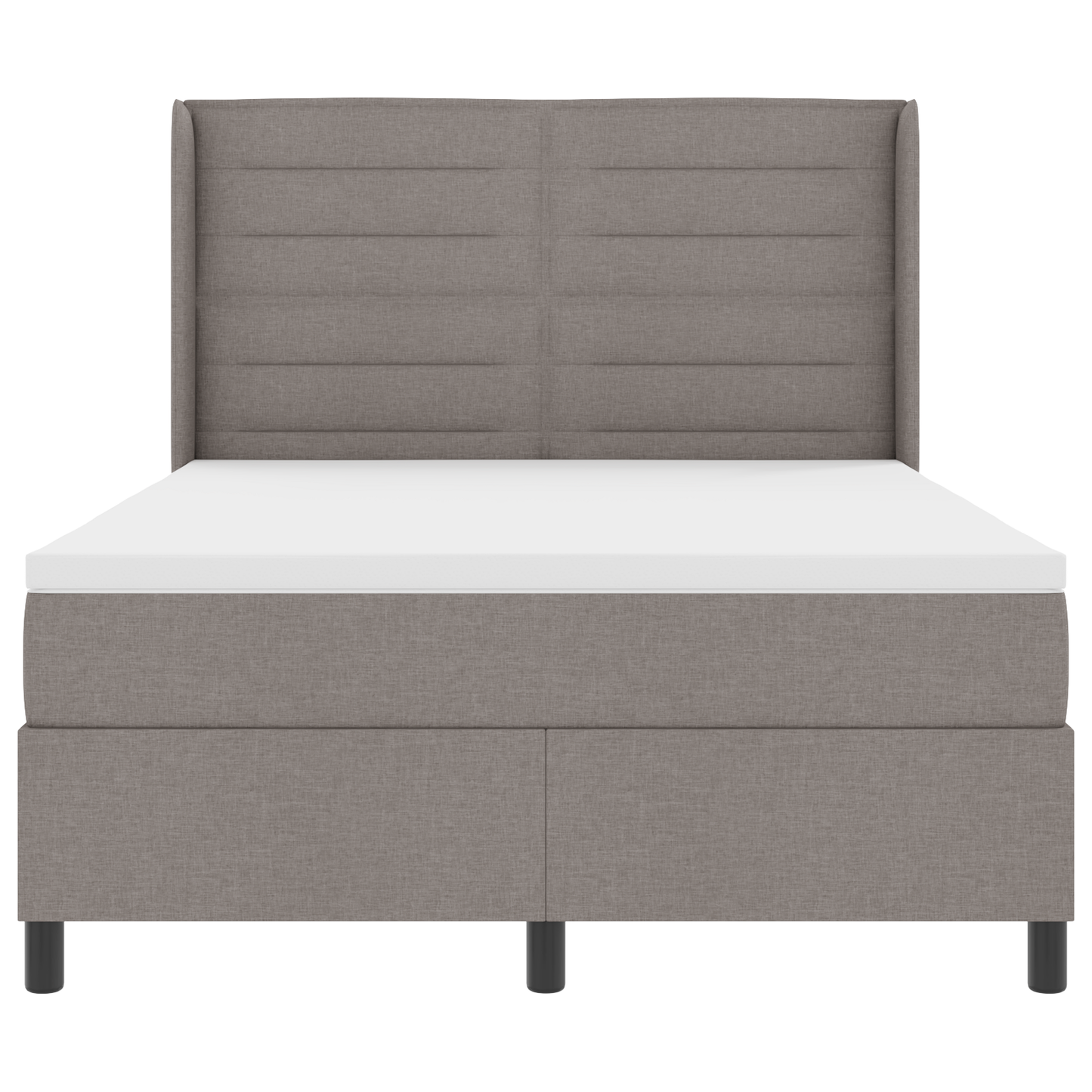 Boxspringbed met matras stof taupe 140x190 cm