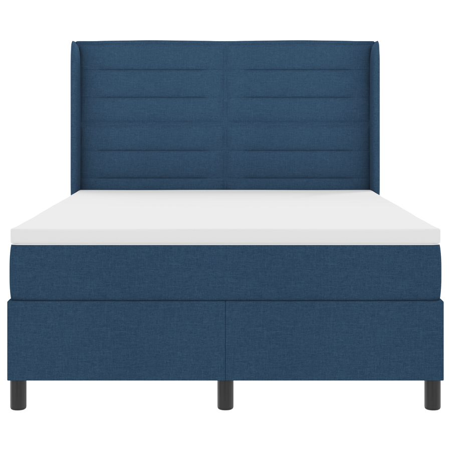 Boxspringbed met matras stof blauw 140x190 cm