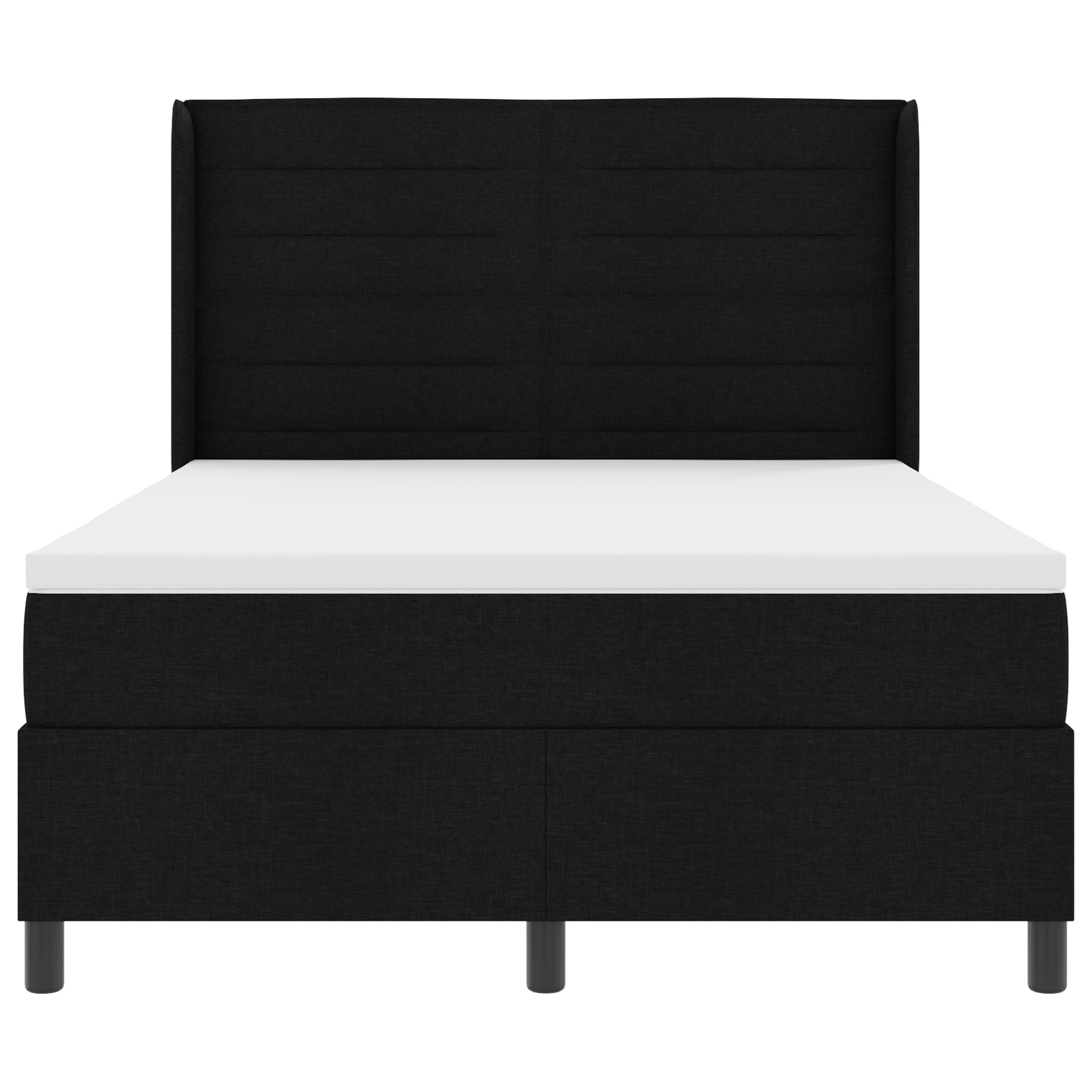 Boxspringbed met matras stof zwart 140x200 cm