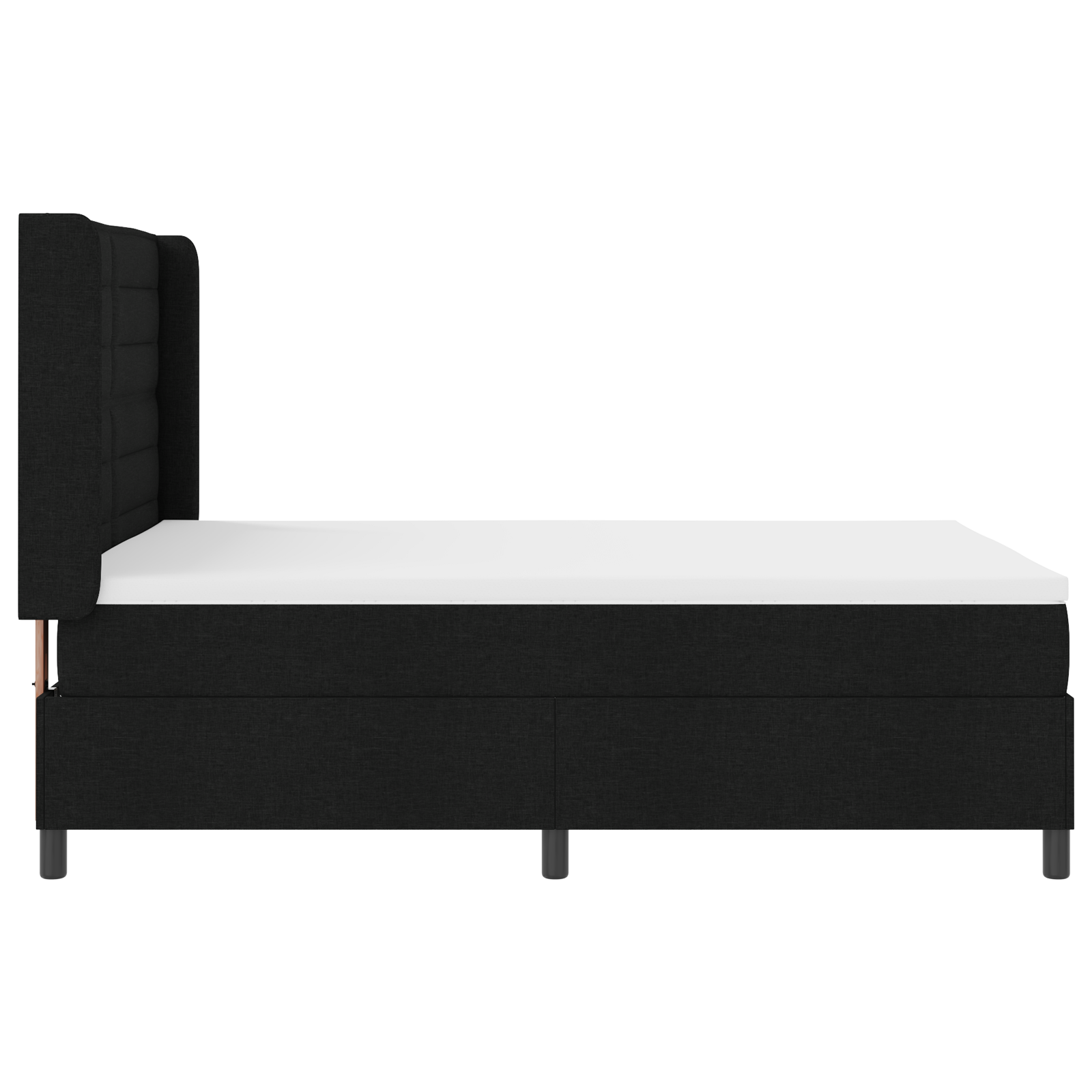 Boxspringbed met matras stof zwart 140x200 cm