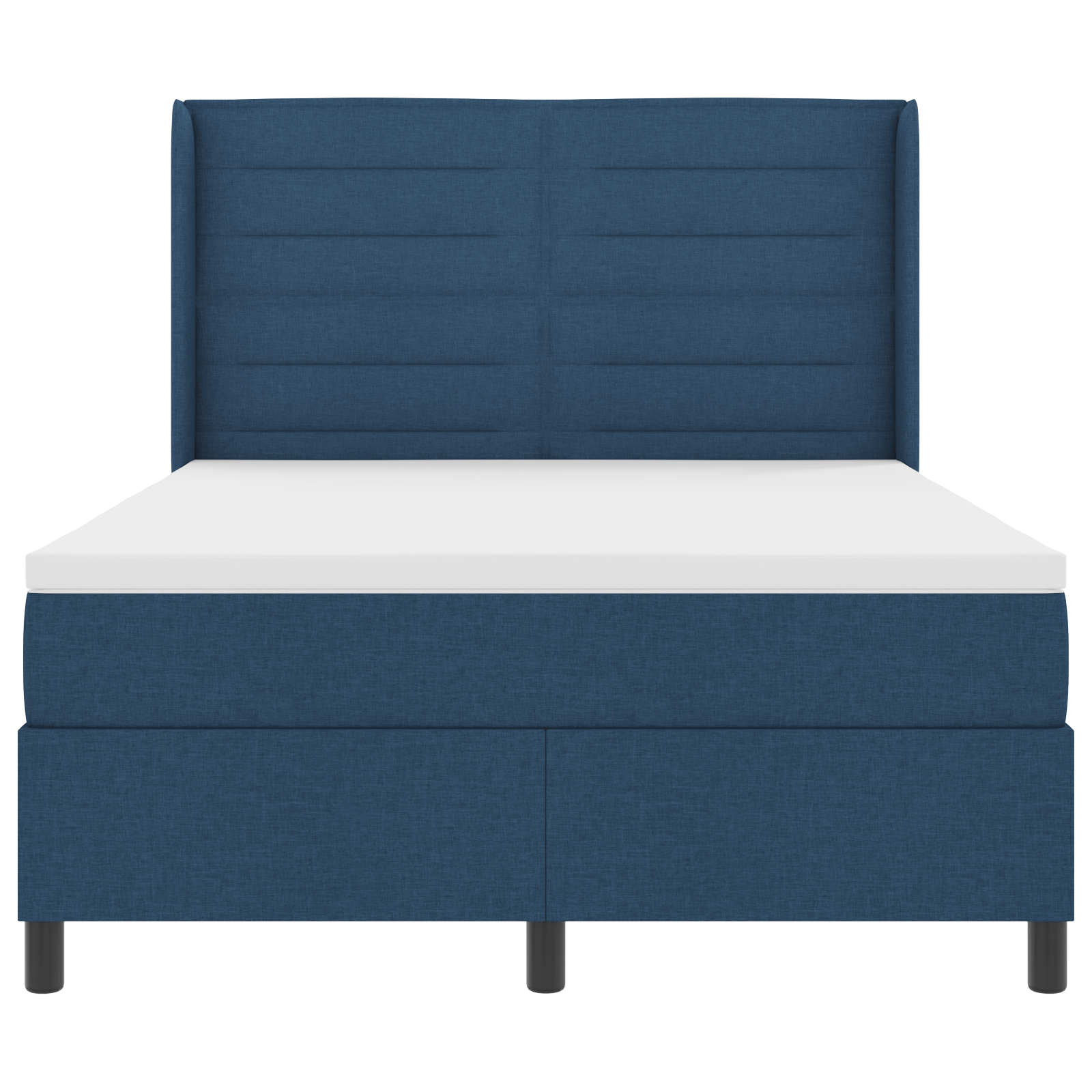 Boxspringbed met matras stof blauw 140x200 cm