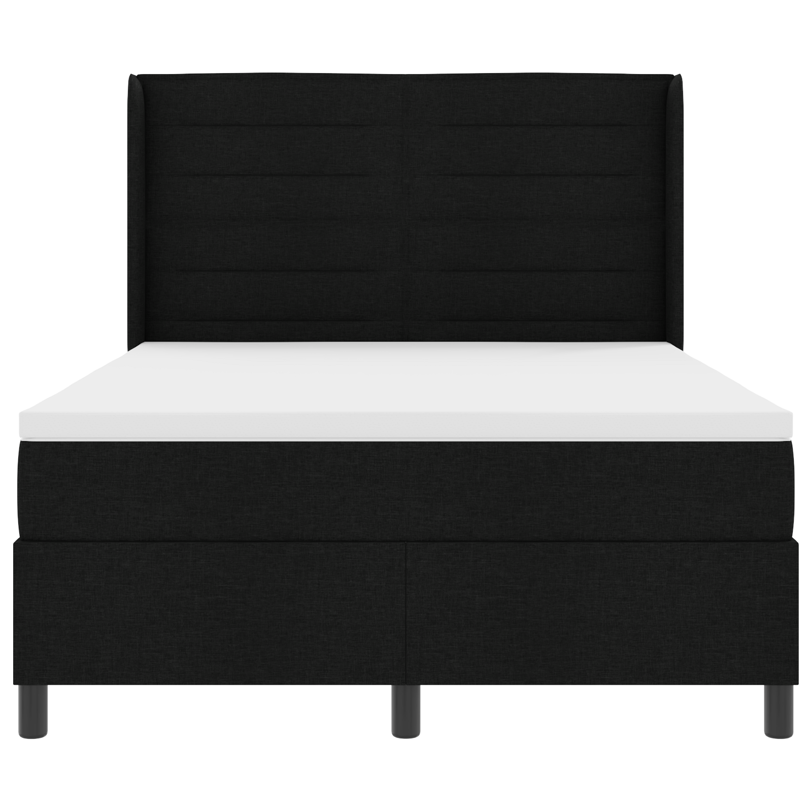 Boxspringbed met matras stof zwart 160x200 cm