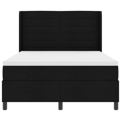 Boxspringbed met matras stof zwart 160x200 cm
