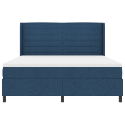 Boxspringbed met Matras Blauw 180x200 cm Stof