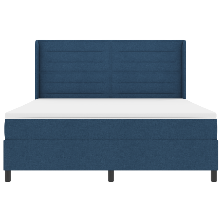 Boxspringbed met Matras Blauw 180x200 cm Stof