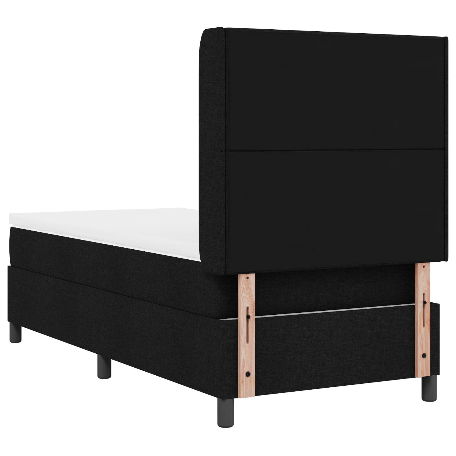 Boxspringbed met matras stof zwart 90x190 cm