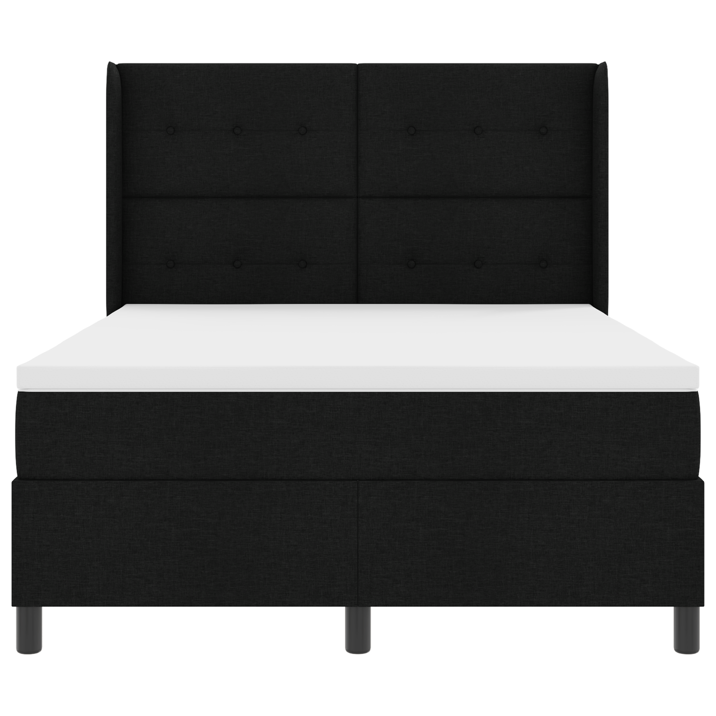 Boxspring Bed met Matras Zwart 140x200 cm Stof