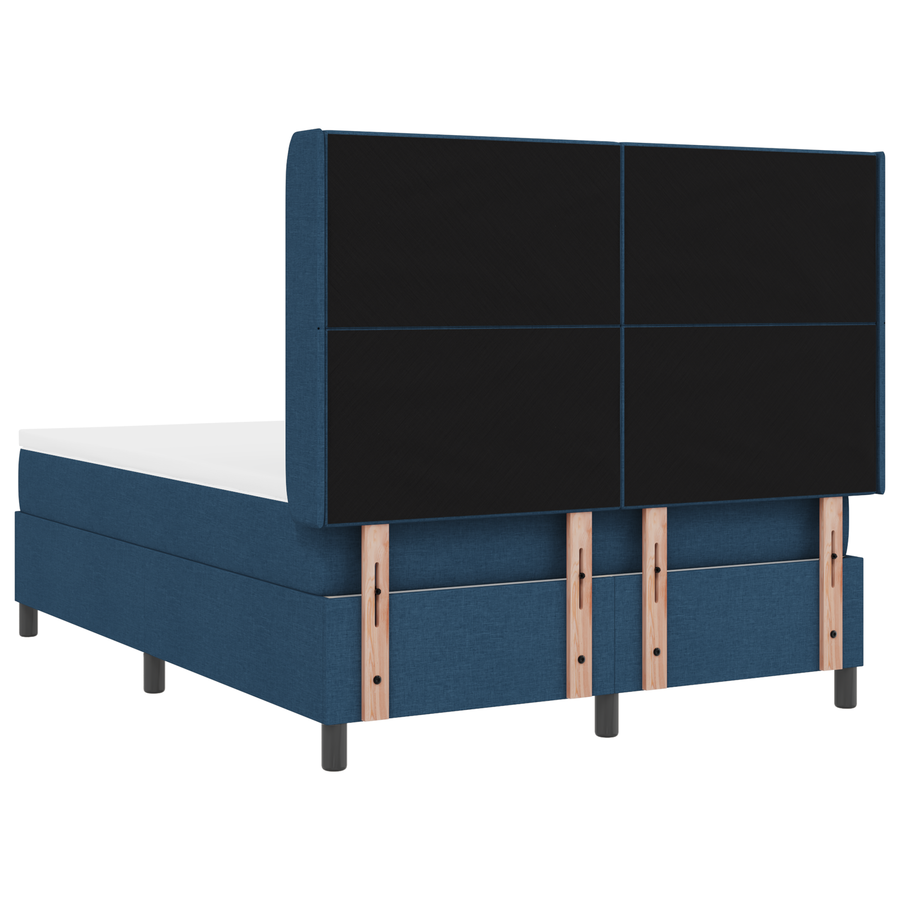 Boxspringbed met matras stof blauw 140x200 cm