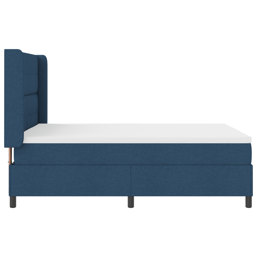 Boxspringbed met matras stof blauw 140x200 cm