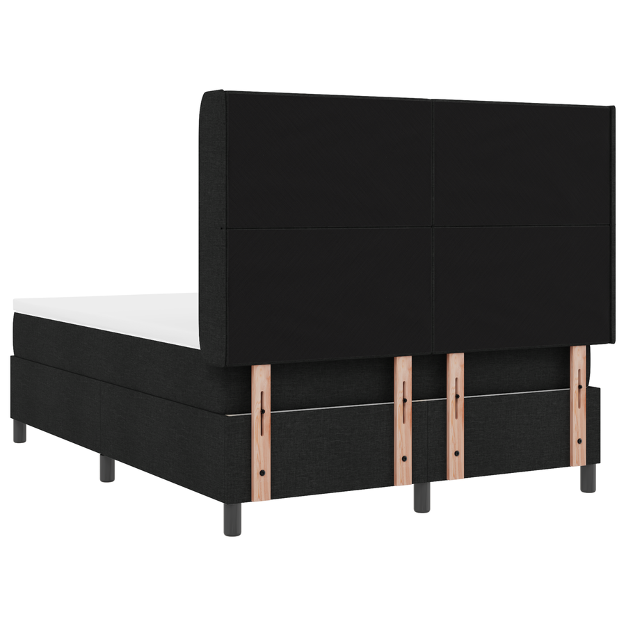 Boxspringbed met matras stof zwart 160x200 cm