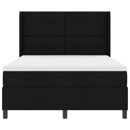 Boxspringbed met matras stof zwart 160x200 cm