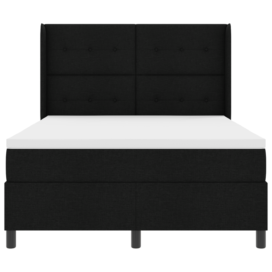 Boxspringbed met matras stof zwart 160x200 cm